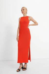 Платье PW909 (46-48, морковный, 50% хлопок, 50% акрил)