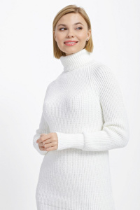 Платье PW897 (46-48, белый, 60% акрил, 30% шерсть, 10% эластан)