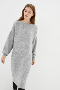 Платье PW757 (One Size, светло-серый меланж, 60% акрил, 30% шерсть, 10% эластан)