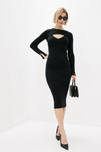 Платье с болеро PW885 (42-44, черный, 50% вискоза, 28% ПБТ, 22% нейлон)
