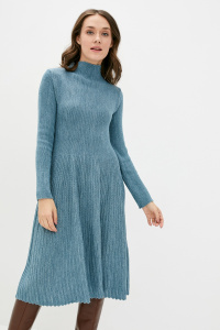 Платье PW856 (46-48, серо-голубой, 60% акрил, 30% шерсть, 10% эластан)