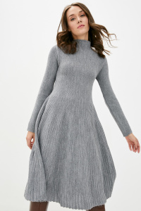 Платье PW856 (42-44, серый, 60% акрил, 30% шерсть, 10% эластан)