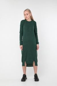 Платье PW564 (42-44, темно-зеленый, 60% акрил, 30% шерсть, 10% эластан)